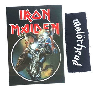 2 Patch Lot - Iron Maiden Backpatch, Motorhead
