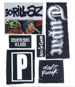 6 Patch Lot - Gorillaz, Tupac, Alice in Chains, Portishead + More!