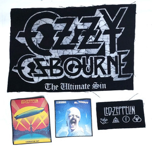 4 Patch Lot - Ozzy Osbourne, Led Zeppelin + Scorpions
