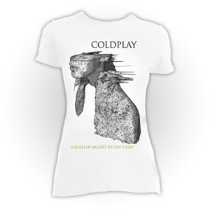Coldplay - A Rush of Blood to the Head White Girls T-Shirt