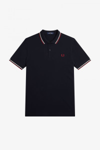 Fred Perry Twin Tipped Polo Shirt in Navy