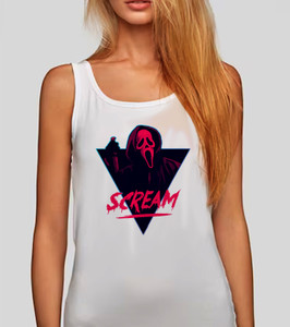 Scream - Ghostface White Sublimated Long Tank Top