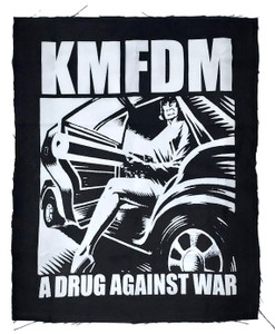 KMFDM - A Drug Against War B&W Test Print Backpatch