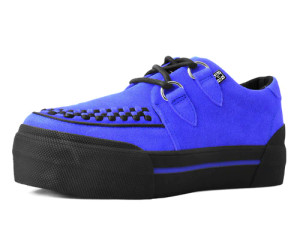 A3150 Cobalt Blue Suede Platform Creeper Sneaker