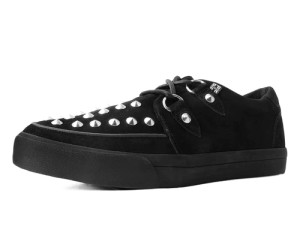 A3152 Black Suede Studded D-Ring Sneaker -DISCONTINUED-