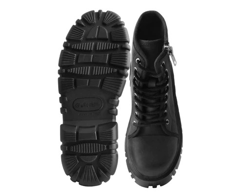 T2331 Black 8-Eye Anarchic Rubber Airship Boot - Nuclear Waste