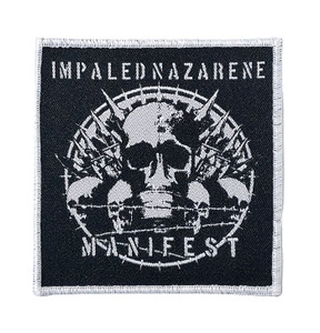Impaled Nazarene - Manifest White 4x4" Woven Patch