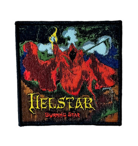 Helstar - Burning Star 4x4" Woven Patch