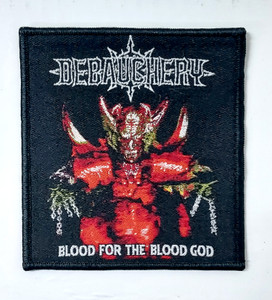 Debauchery - Blood for the Blood God 4x4" Woven Patch