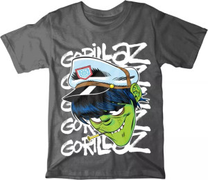 Gorillaz - Captain Murdock Grey T-Shirt