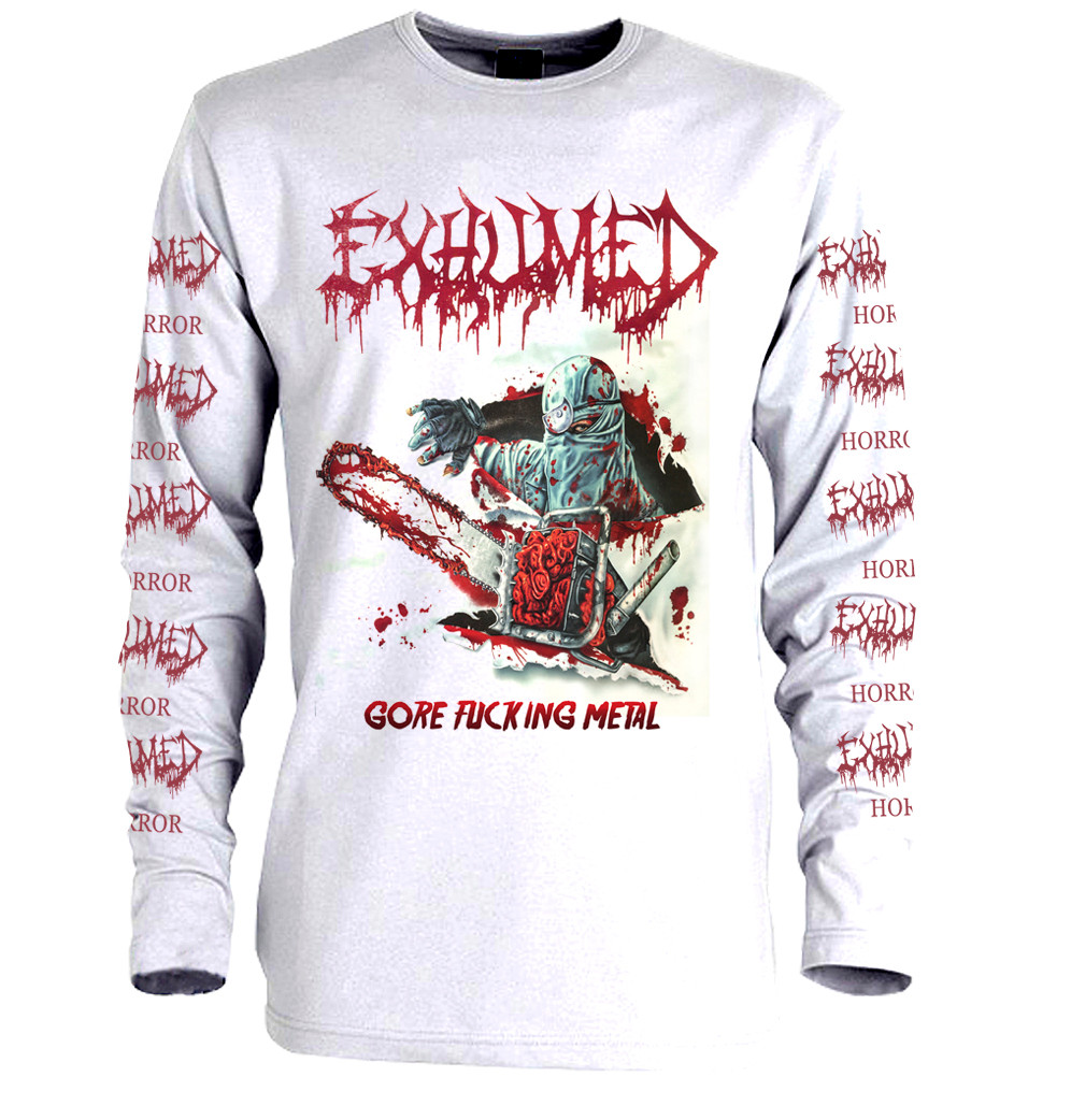 Exhumed - Horror White Long Sleeve T-Shirt - Nuclear Waste