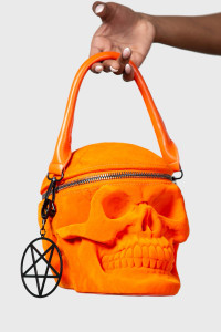 Grave Digger Skull Handbag - Orange