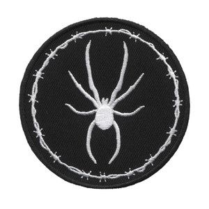 Barbed Wire Spider Embroidered Patch