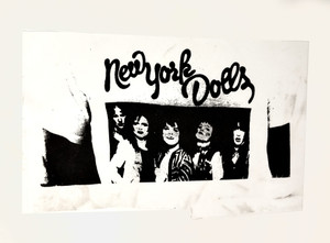 New York Dolls White Test Print Backpatch