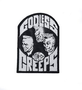 Godless Wicked Creeps 3X4" White Embroidered Patch