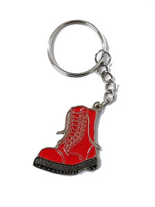 Red Dr Martens Boot 1.25" Metal Keyring