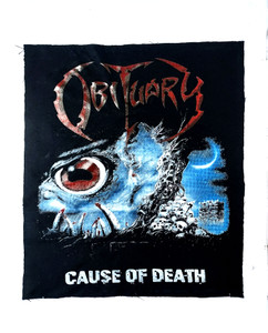 Obituary - Cause of Death Test Print Backpatch