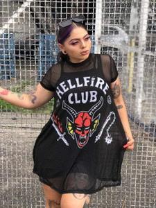 Stranger Things - Hellfire Club Black Mesh Dress