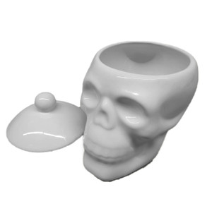 White Skull Ceramic Sugar Bowl