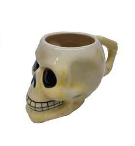 Beige Skull Ceramic Mug