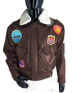 Top Gun Brown Leather Jacket