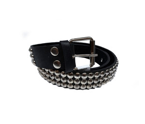 Leather Belt with Dome Studs
