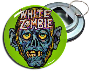 White Zombie - Zombie 2.25" Metal Bottle Opener Keychain