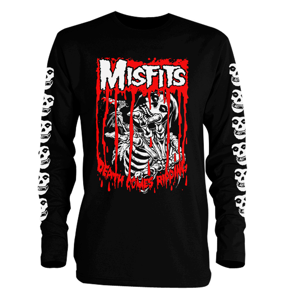 Misfits - Death Comes Ripping Long Sleeve T-Shirt - Nuclear Waste