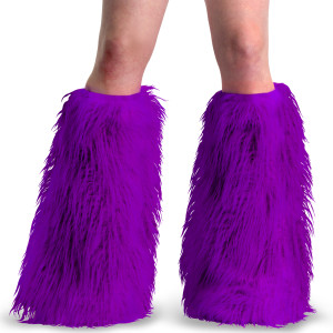 Purple Faux Fur Boot Sleeve & Leg Warmer - YETI-08