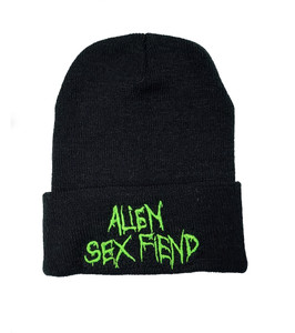 Alien Sex Fiend - Green Logo Embroidered Beanie