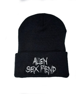 Alien Sex Fiend - White Logo Embroidered Beanie