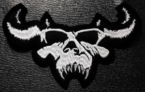 Danzig Shaped Skull Logo 5x2" Embroidered Patch