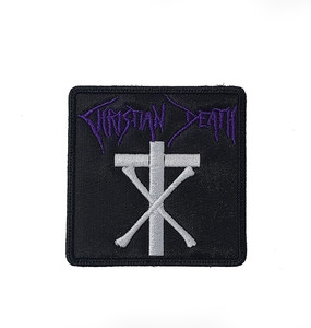 Christian Death - Square Purple Logo 3x3" Embroidered Patch