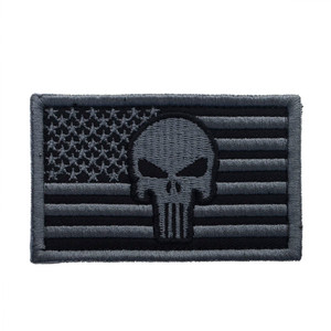 The Punisher - Velcro Flag 3x2" Embroidered Patch