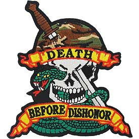 Death Before Dishonor - Soldier 3.5x4" Embroidered Patch