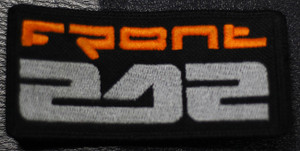 Front 242 Orange Logo  4x2" Embroidered Patch