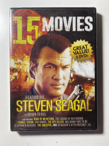 15 Movie Action Collection Feat. Steven Seagal & Chuck Norris DVD - Used