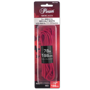 Pleaser Red Ankle Boot Shoe Laces