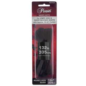 Pleaser Black Knee High Boot Shoe Laces