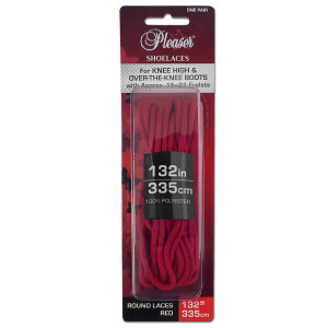 Pleaser Red Knee High Boot Shoe Laces