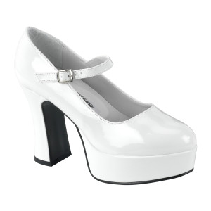 White Patent Mary Janes - MARYJANE-50