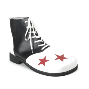 Black & White Clown Shoe with Stars