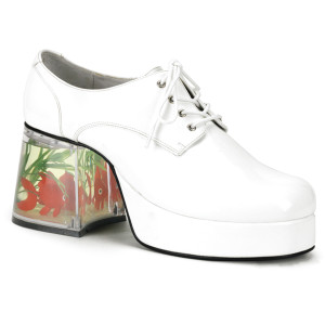 White Patent Men's Pimp Platform Shoe - PIMP-02