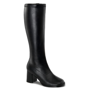 Black Matte Plus Size Gogo Boot - GOGO-300WC