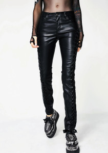 【海外輸入】 Jeans Skinny Vinyl Patent Black Women's - Waste Nuclear 工芸品