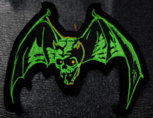Overkill Skull Bat 5x4" Embroidered Patch