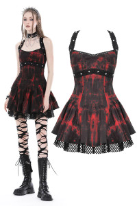 Punk Rock Dye Halter Dress