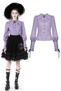 Star Collar Purple Witch Blouse