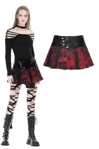 Punk Dye Blood Red Mini Skirt