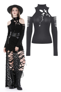 Punk Sexy Hollow Out Rock Top